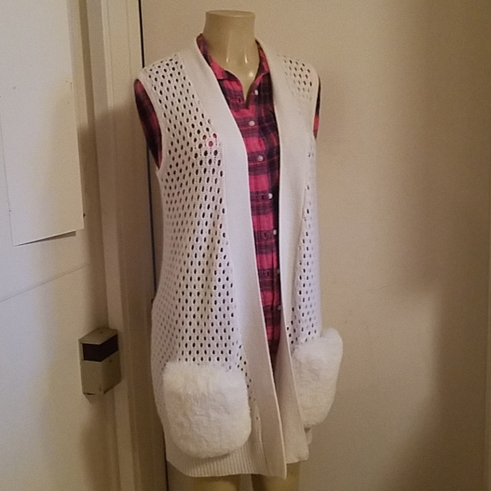 MAGASCHONI  CASHMERE KNITT VEST FUR SM